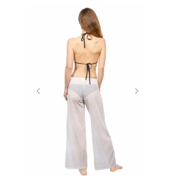 Jordan Taylor Sz Medium Beachwear Swim coverup Sheer  Pull-On Pants - Picture 2 of 8